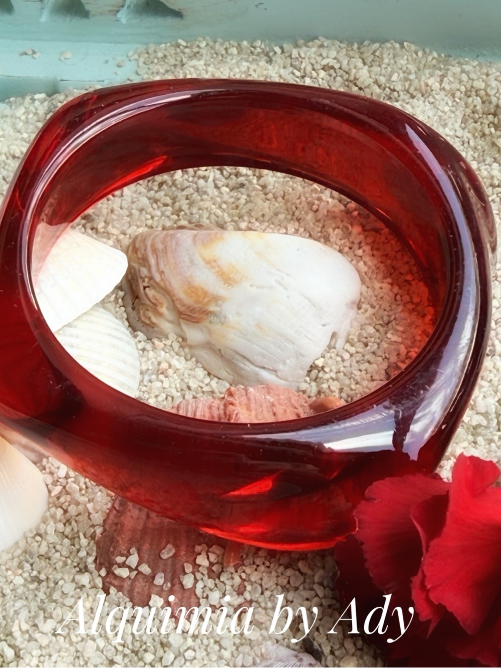 Red ACRYLIC  MONUMENT bracelet